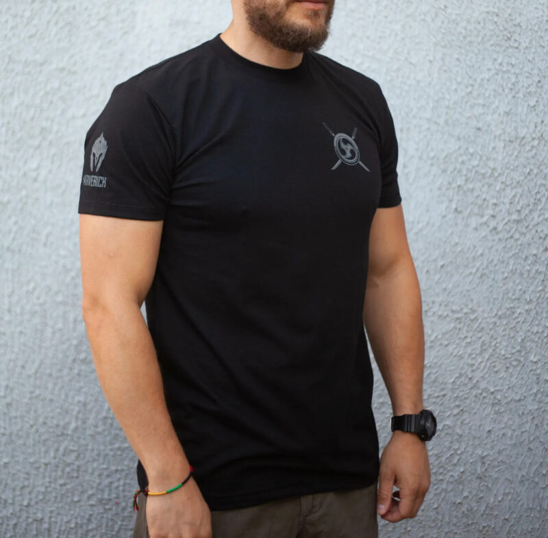 Man's T-shirt Samurai Biker Brutal. War in Ukraine Patriotic - Image 3