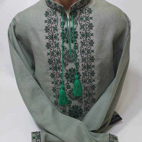 Men Linen Individual Tailoring Shirt Vyshyvanka Embroidery Traditional Ukrainian
