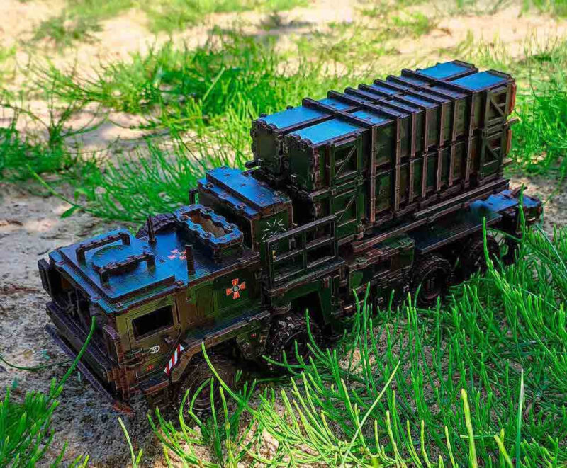 Patriot air defense system Wooden Puzzle With Ukrainian Army Eblems 1/35 - Image 10