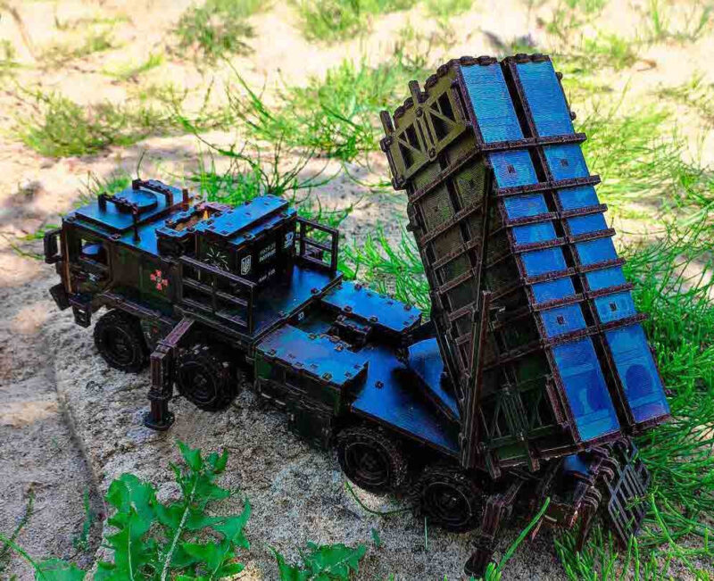 Patriot air defense system Wooden Puzzle With Ukrainian Army Eblems 1/35 - Image 11