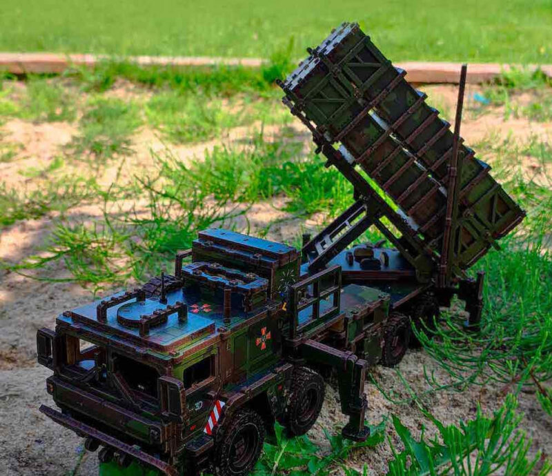 Patriot air defense system Wooden Puzzle With Ukrainian Army Eblems 1/35 - Image 12