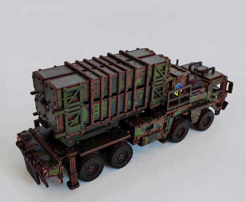 Patriot air defense system Wooden Puzzle With Ukrainian Army Eblems 1/35 - Image 4