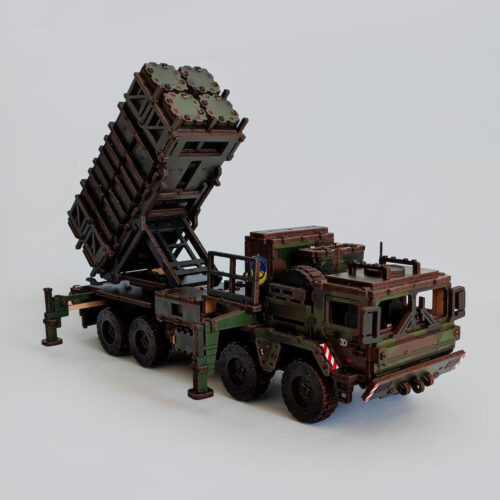 Patriot air defense system Wooden Puzzle With Ukrainian Army Eblems 1/35