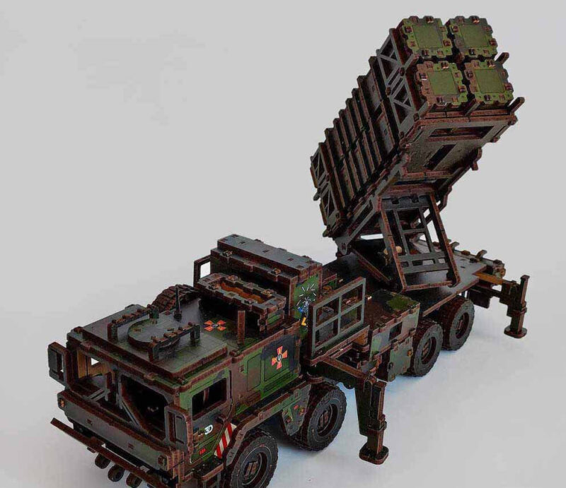 Patriot air defense system Wooden Puzzle With Ukrainian Army Eblems 1/35 - Image 7