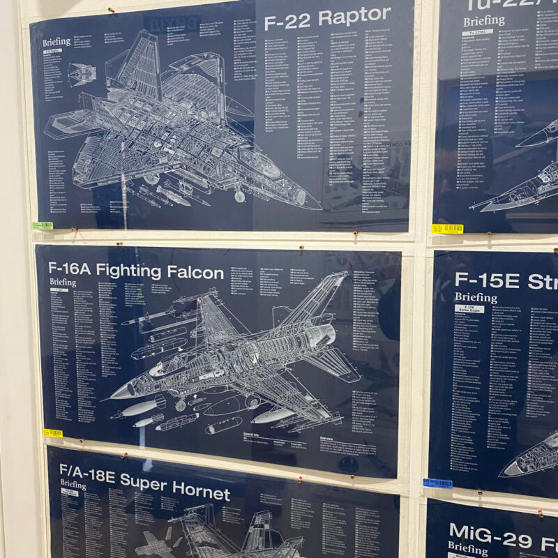 Poster F-16C Fighting Falcon fighter Blueprint. Thick blue paper - Image 4