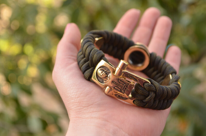 Bracelet Survival Paracord Jewelry "Cossack Trident ". UNITED24 Brave Ukraine - Image 3