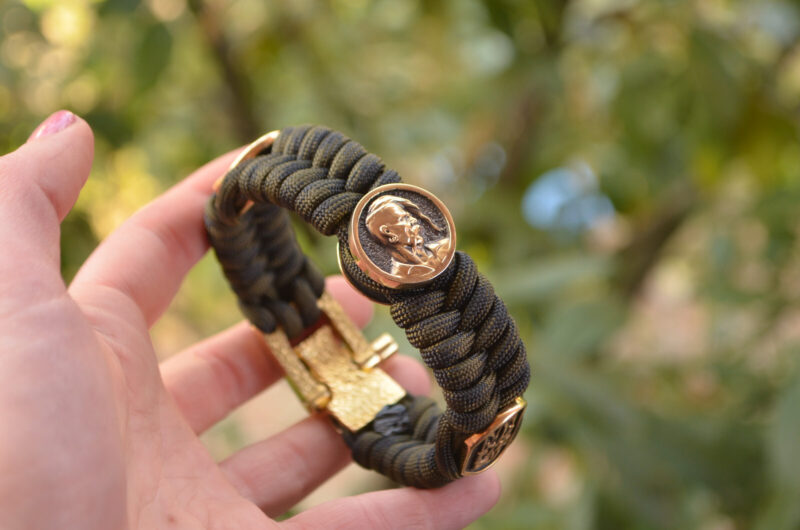 Bracelet Survival Paracord Jewelry "Cossack Trident ". UNITED24 Brave Ukraine - Image 4