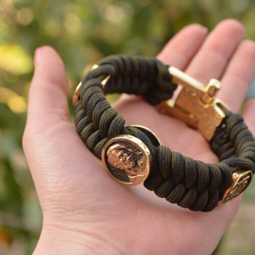 Bracelet Survival Paracord Jewelry "Cossack Trident ". UNITED24 Brave Ukraine