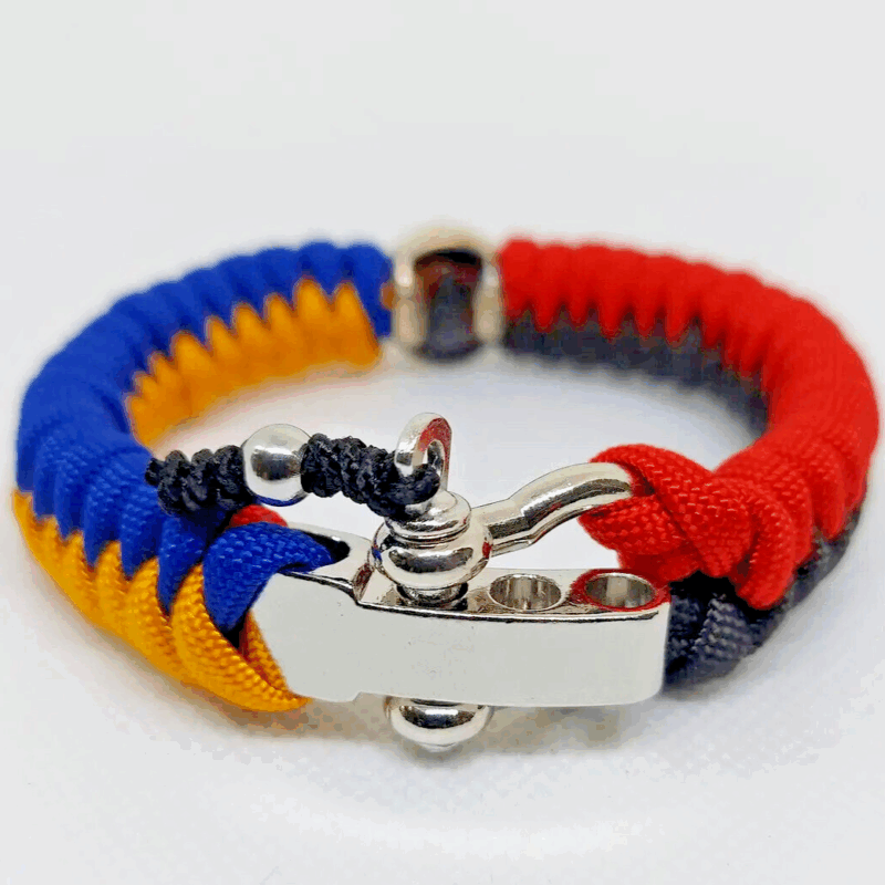 Bracelet Survival Paracord Jewelry "SLAVA UKRAINI TRIDENT". UNITED24 Ukraine - Image 5