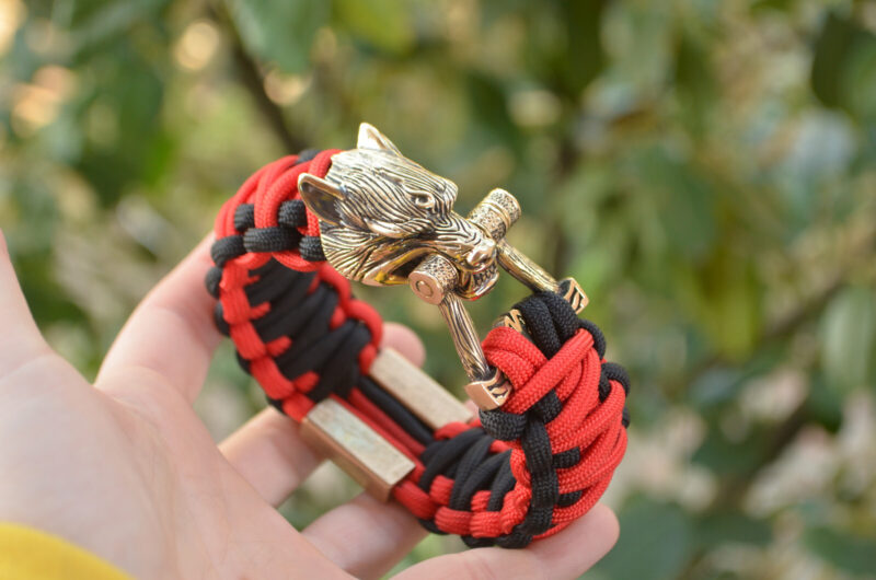 Bracelet Survival Paracord Jewelry Wolf SOF UA. Special Operations Force Ukraine