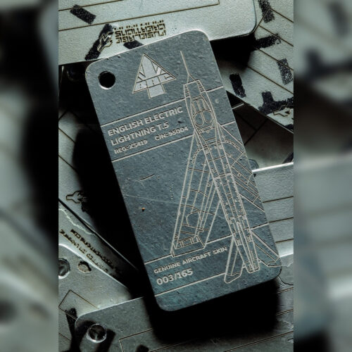 Fuselage Aircraft Original Skin Tag Keychain Tag English Electric Lightning T.5