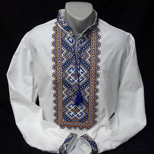 Men Linen Individual Tailoring Shirt Vyshyvanka Embroidery Traditional Ukrainian