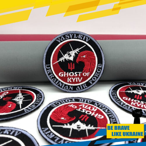 MiG-29. Ghost of Kyiv. Aviation Patch. Aircraft Patch. Ukrainian Air Force. War.