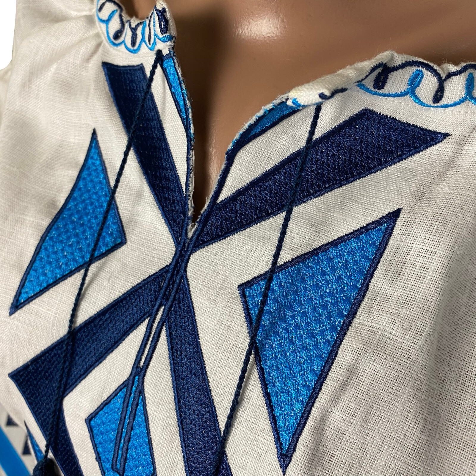 Women's Linen blouse Individual Tailoring Shirt Vyshyvanka Embroidery Traditiona - Image 2