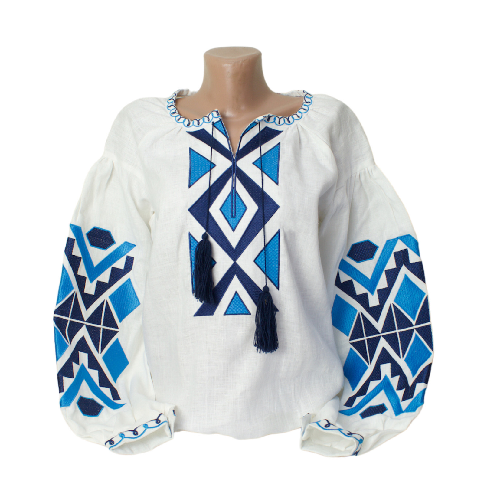 Women's Linen blouse Individual Tailoring Shirt Vyshyvanka Embroidery Traditiona