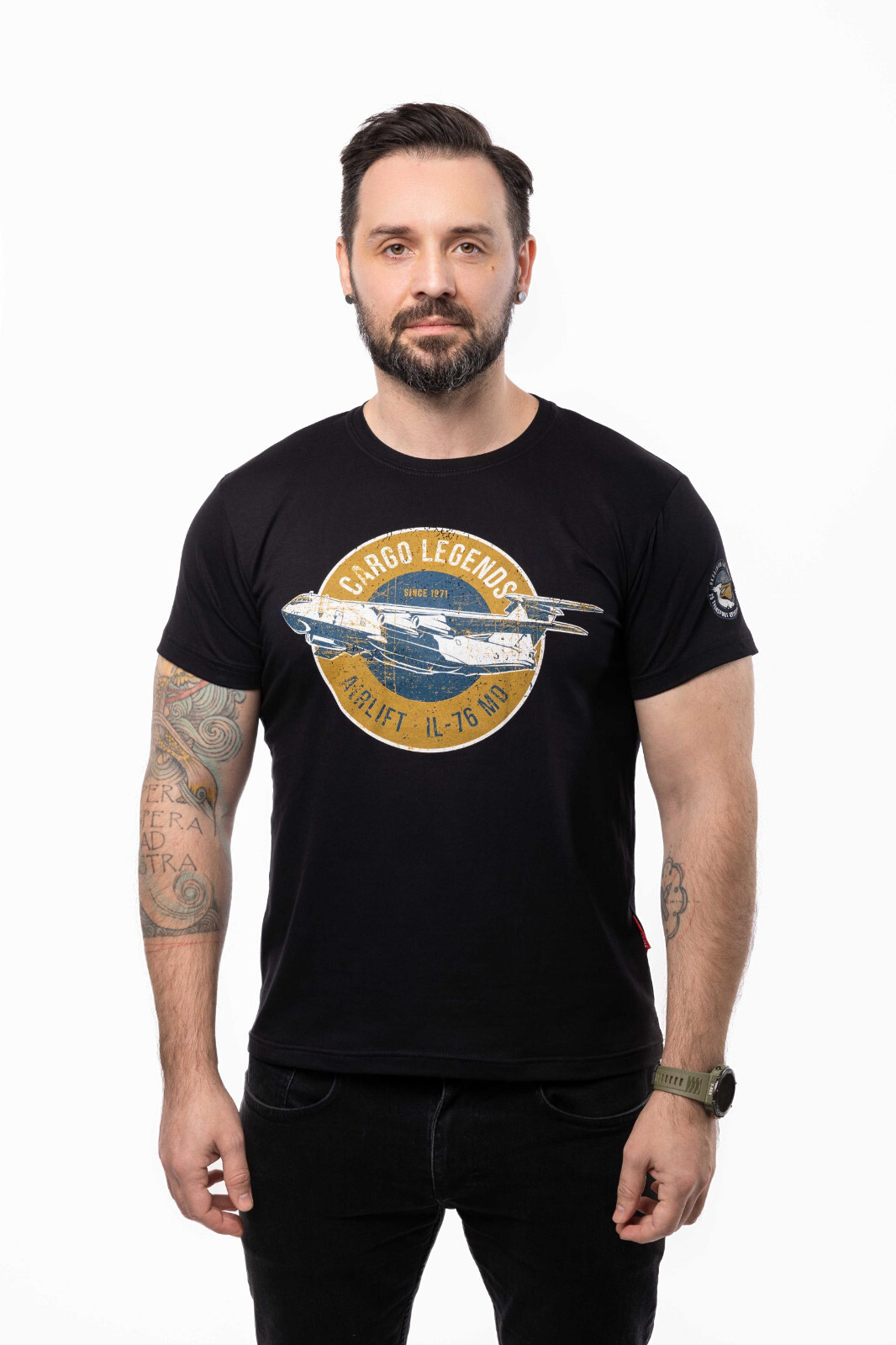 Man's T-shirt Il-76 MD War in Ukraine Patriotic