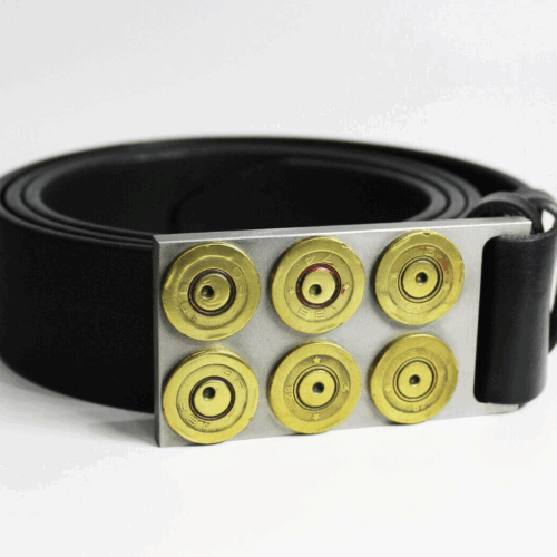 Belt Stainless Steel Genuine Leather with Casings Machine Gun Ukrainian Military