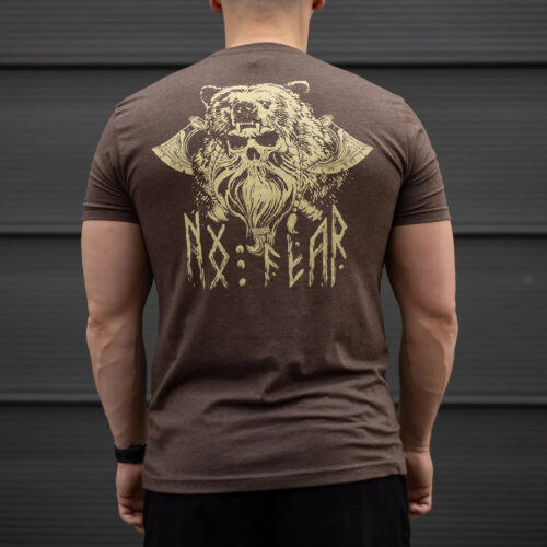 Man's T-shirt Berserker Biker Brutal. War in Ukraine Patriotic
