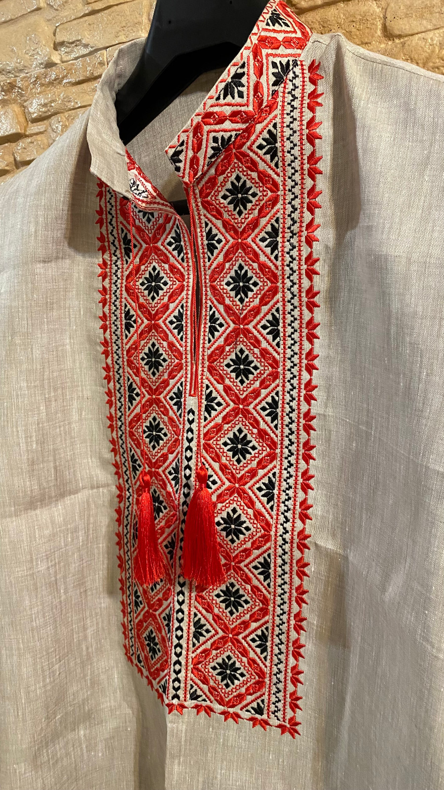 Men Linen Individual Tailoring Shirt Vyshyvanka Embroidery Traditional Ukrainian. - Image 3