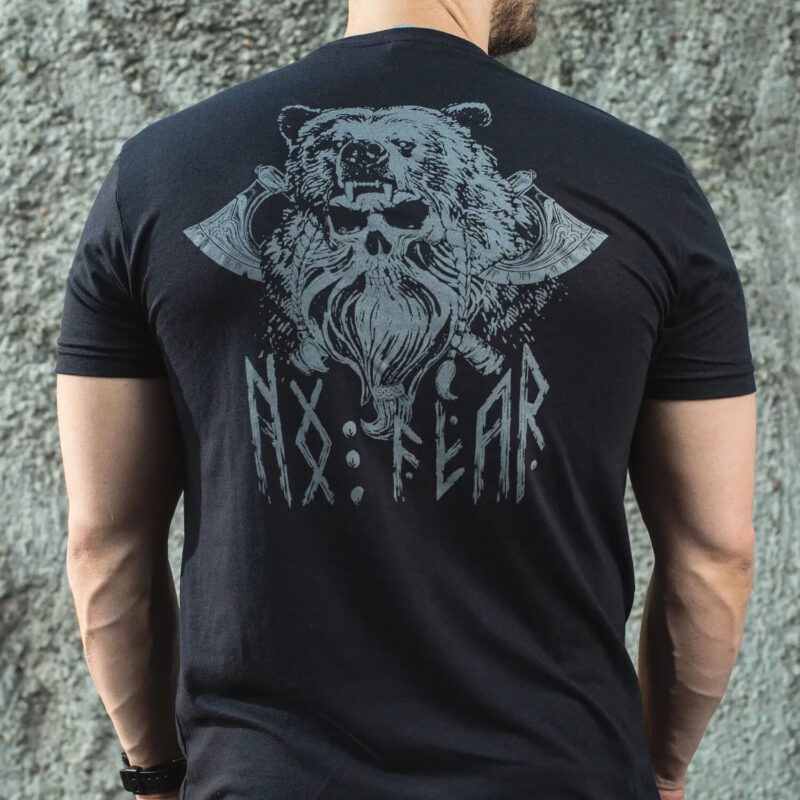 Man's T-shirt Berserker Biker Brutal. War in Ukraine Patriotic - Image 5